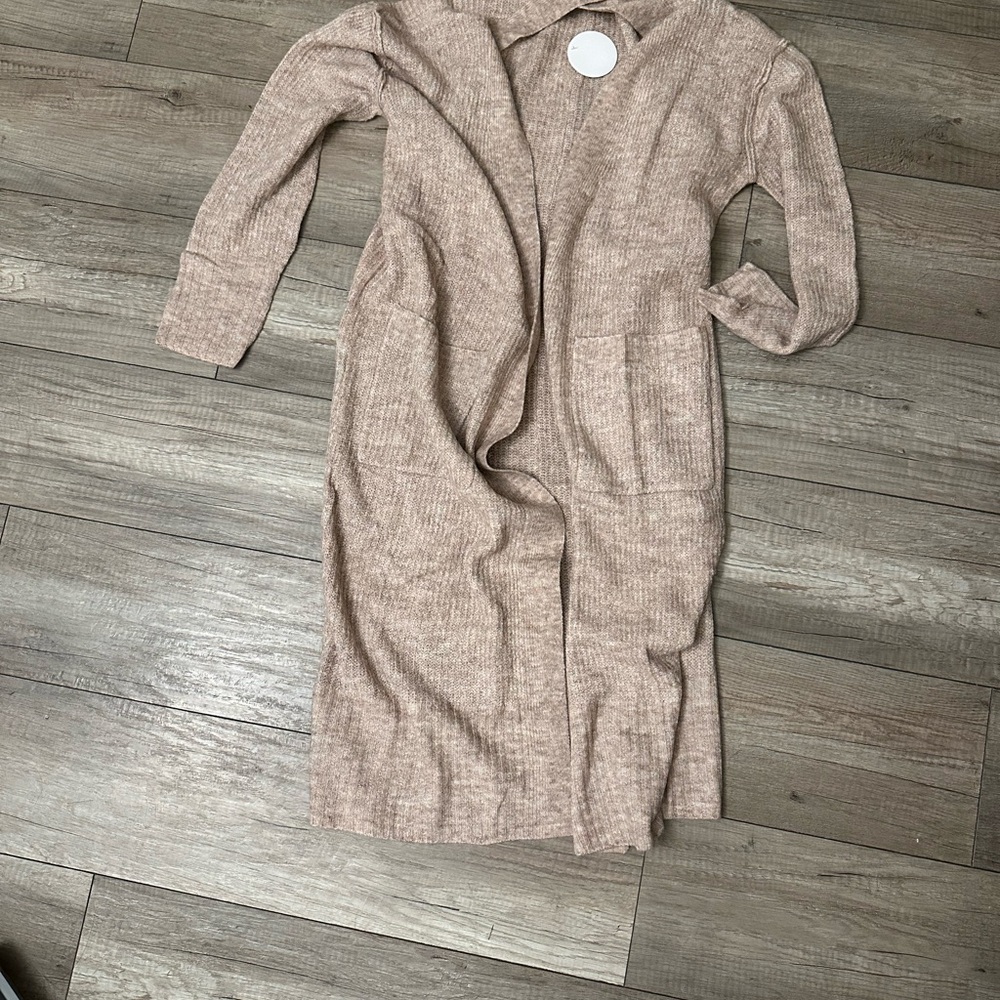 Women's Beige Cardigan Sweater